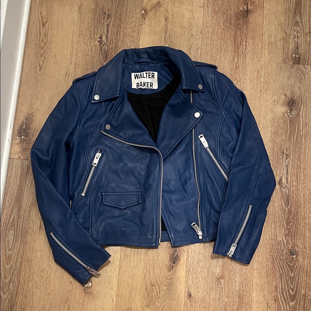 Walter Baker Women's Royal blue Leather Jacket